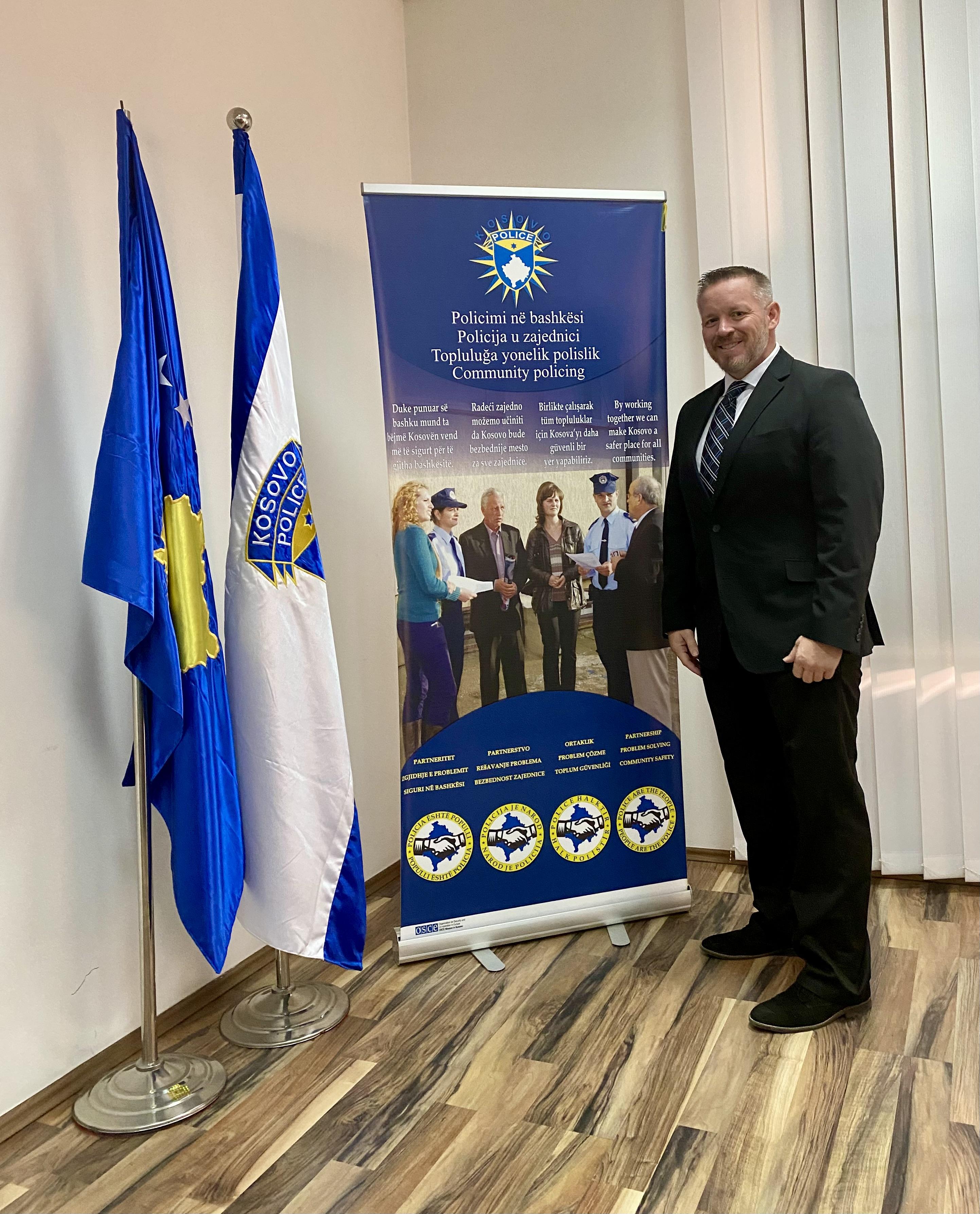 Eric Waldrep at an international law enforcement partnership event.